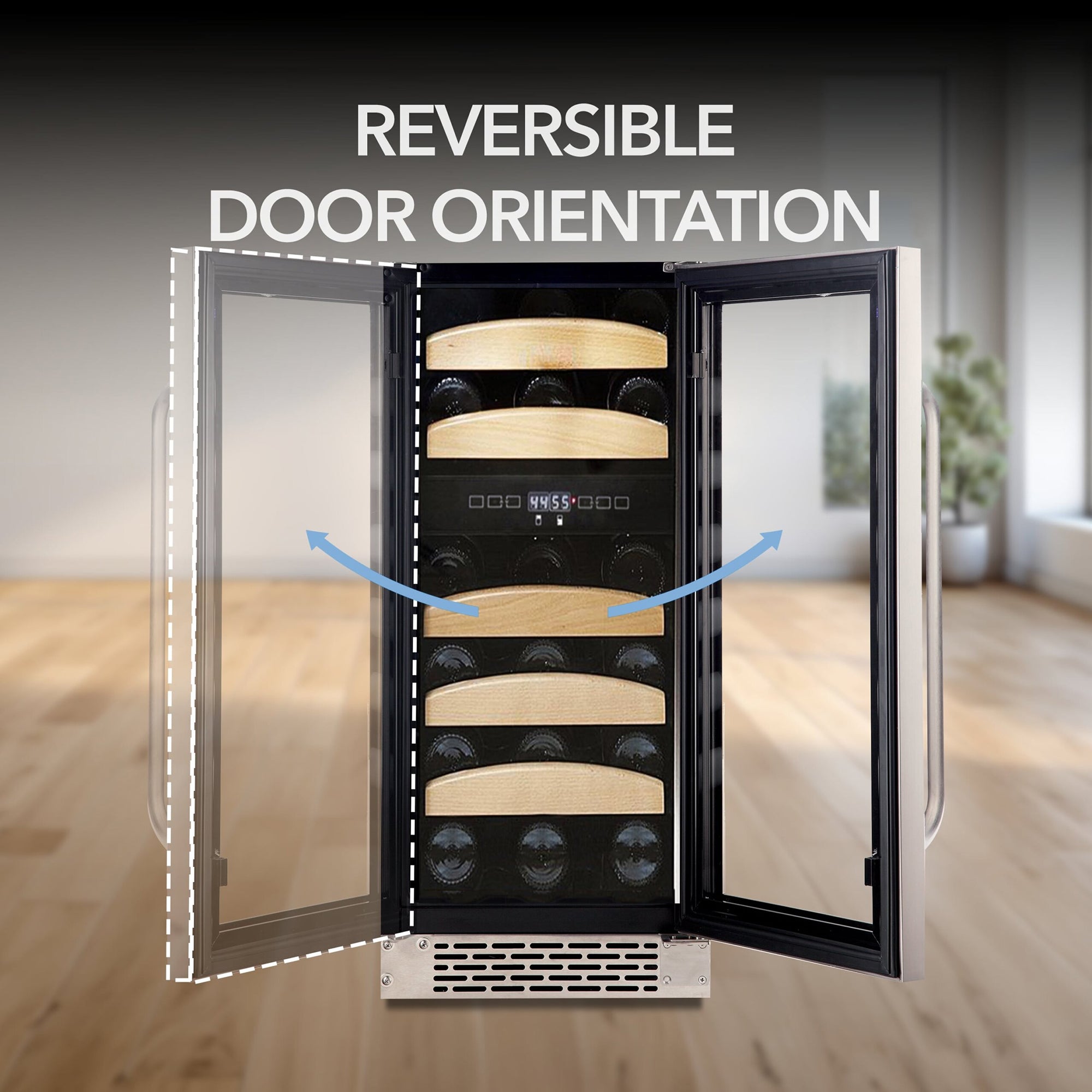 Whynter BWR-281DZ 28 Bottle Built-In Dual Zone Wine Cooler Refrigerator