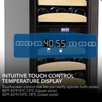 Whynter BWR-281DZ 28 Bottle Built-In Dual Zone Wine Cooler Refrigerator