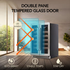 Whynter BWR-401DS 40 Bottle Built-In Dual Zone Wine Cooler Refrigerator