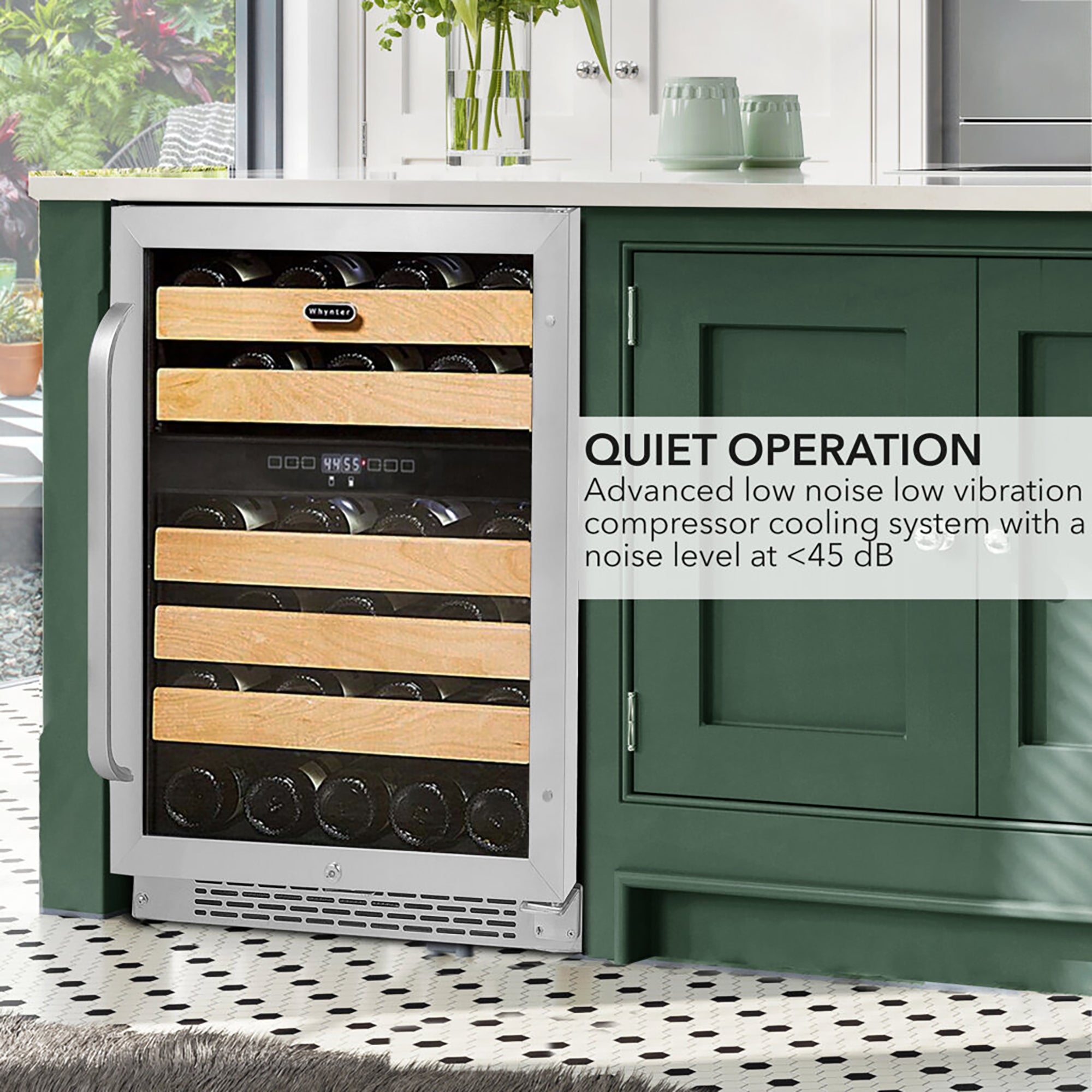Whynter BWR-462DZ 46 Bottle Built-In Dual Zone Wine Cooler Refrigerator