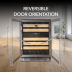Whynter BWR-462DZ 46 Bottle Built-In Dual Zone Wine Cooler Refrigerator