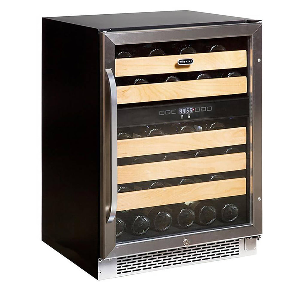 Whynter BWR-462DZ 46 Bottle Built-In Dual Zone Wine Cooler Refrigerator