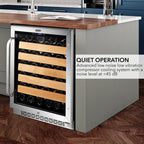 Whynter BWR-541STS 54 Bottle Built-In Single Zone Wine Cooler Refrigerator