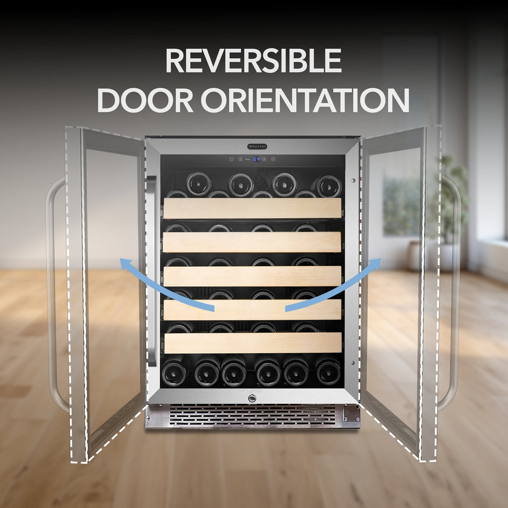 Whynter BWR-541STS 54 Bottle Built-In Single Zone Wine Cooler Refrigerator