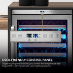 Whynter BWR-545XS 54 Bottle Built-In Single Zone Wine Cooler Refrigerator