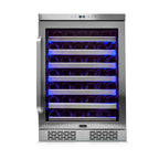 Whynter BWR-545XS 54 Bottle Built-In Single Zone Wine Cooler Refrigerator