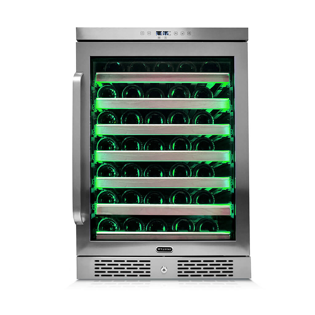 Whynter BWR-545XS 54 Bottle Built-In Single Zone Wine Cooler Refrigerator