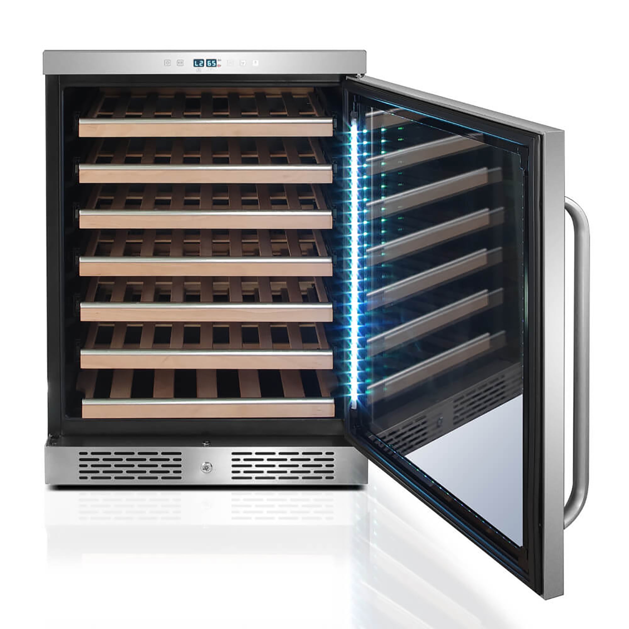 Whynter BWR-545XS 54 Bottle Built-In Single Zone Wine Cooler Refrigerator