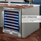 Whynter BWR-545XS 54 Bottle Built-In Single Zone Wine Cooler Refrigerator